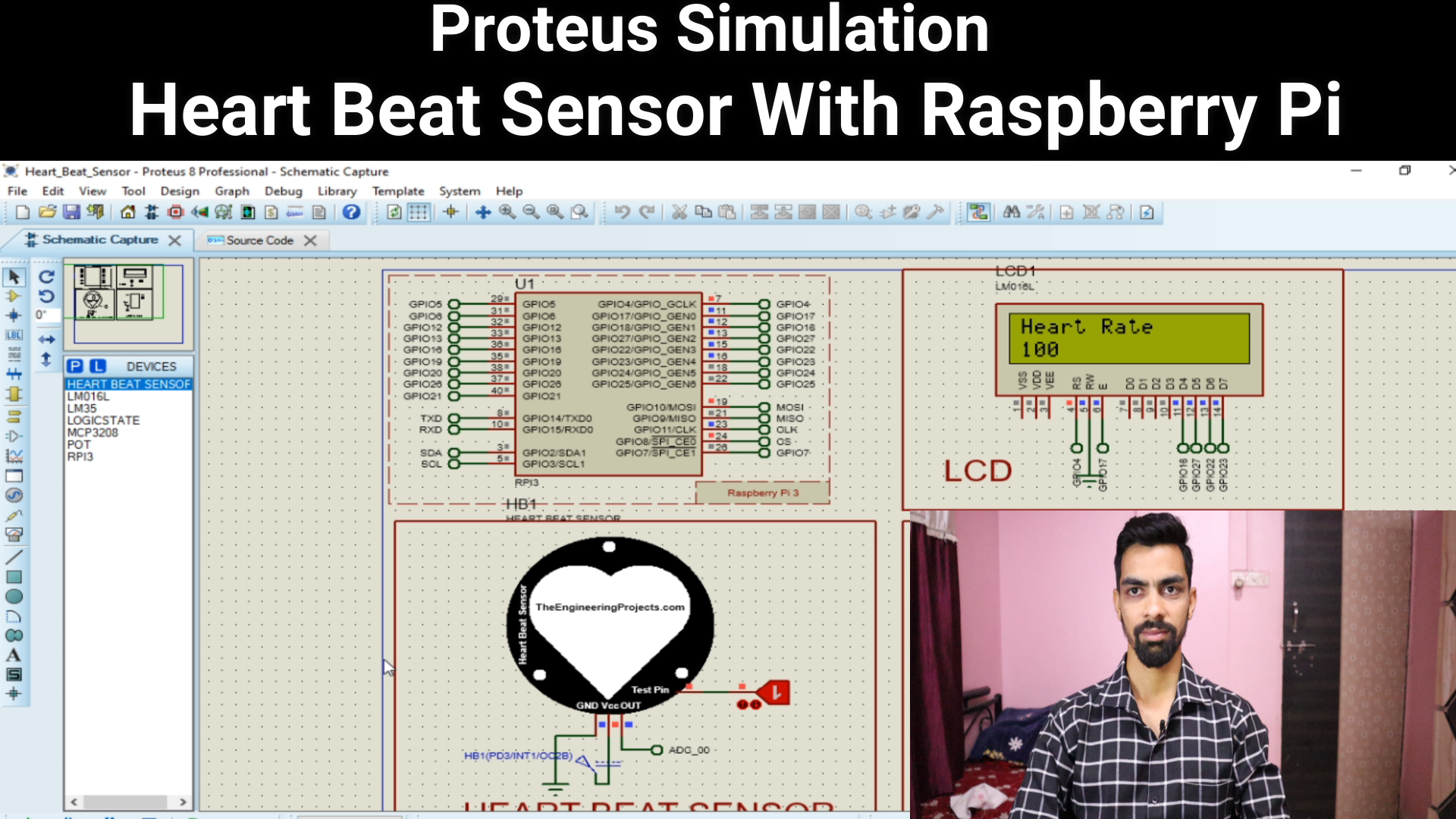 Proteus Simulation Of Heartbeat Sensor With Raspberry Pi