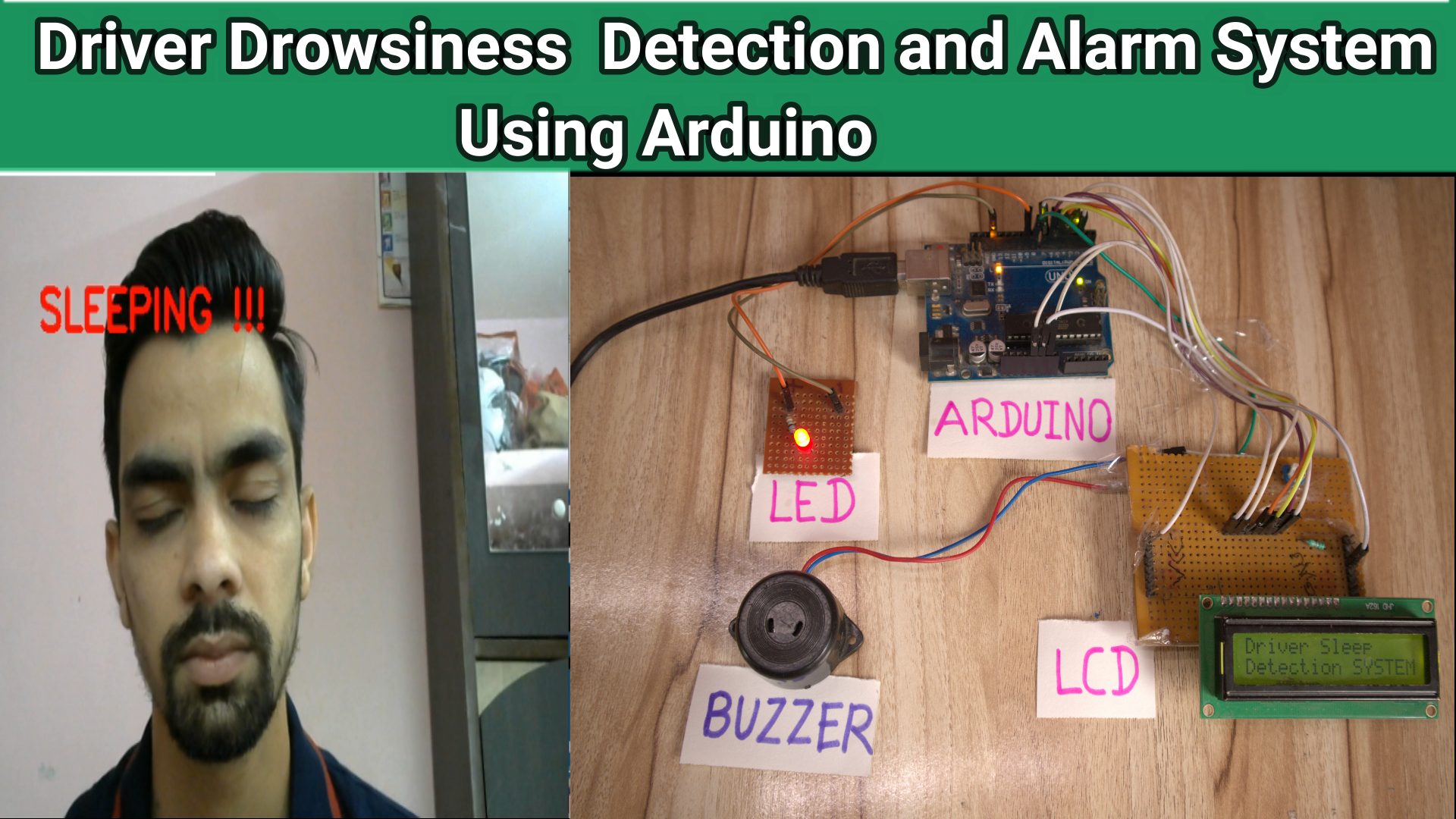 Driver Drowsiness Detection System using Arduino