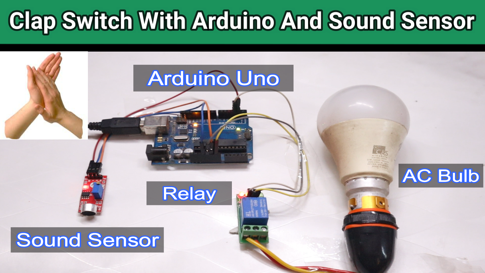 Clap Switch With Arduino And Sound Sensor