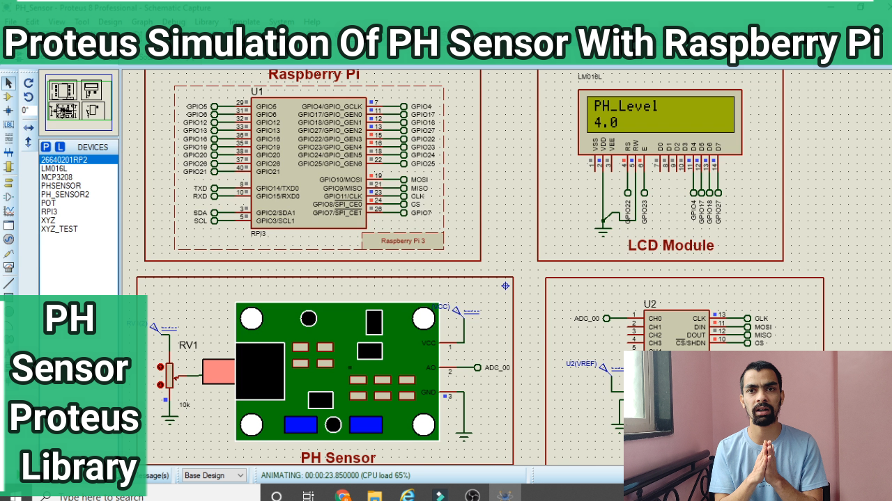 Interface PH Sensor With Raspberry Pi | Proteus Simulation