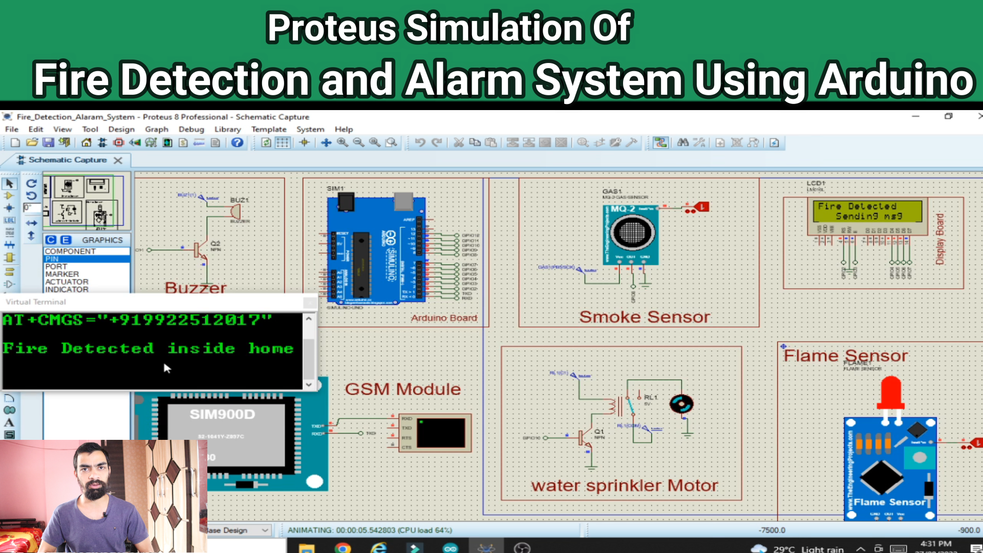 fire detection and alarm system using arduino | smoke detection system using arduino