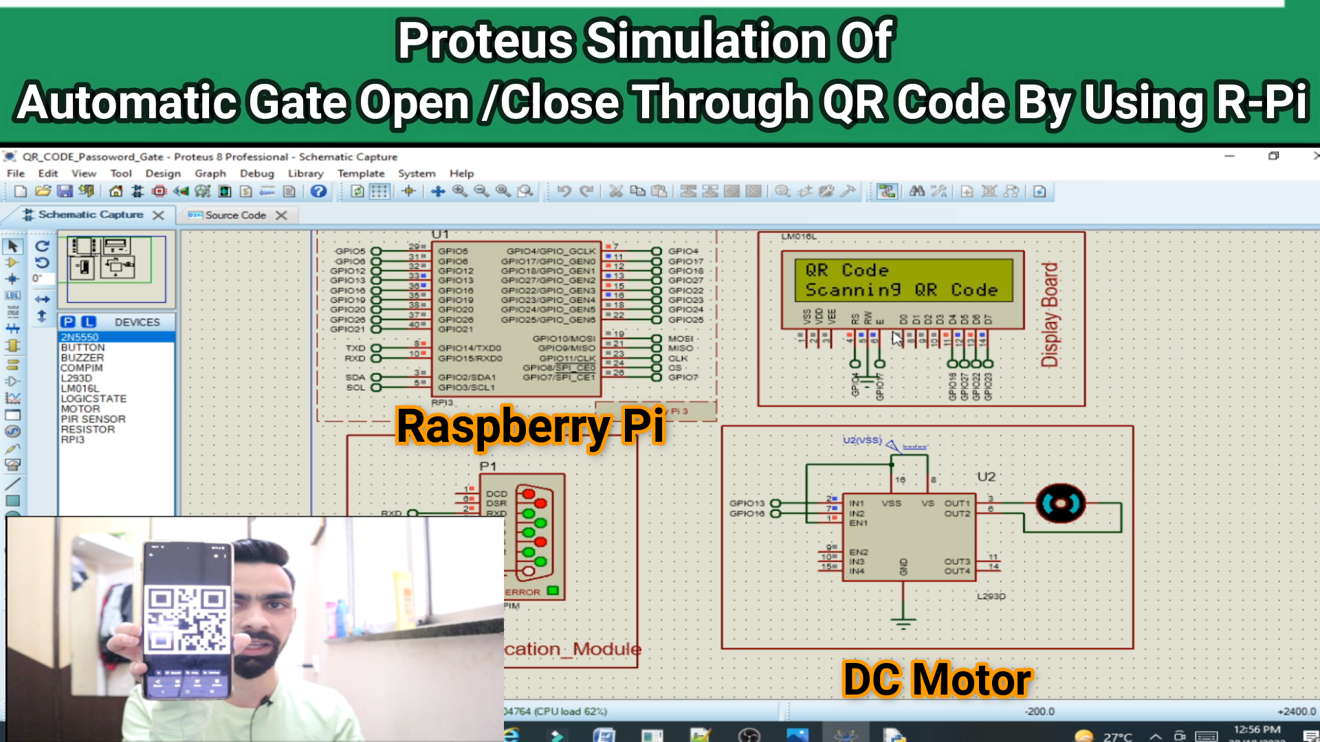 automatic gate open close system project | Automatic gate open/Close Through QR code Using Raspberry