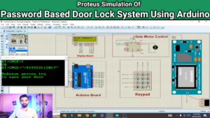 password based door lock system using arduino and keypad | Proteus ... image.