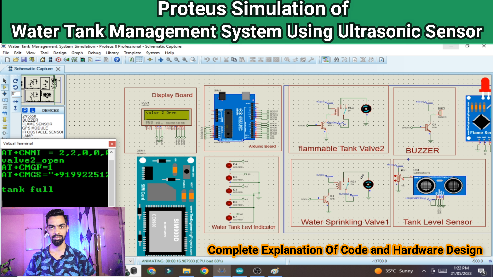 Water Tank Management System Using Ultrasonic Sensor | Arduino Uno