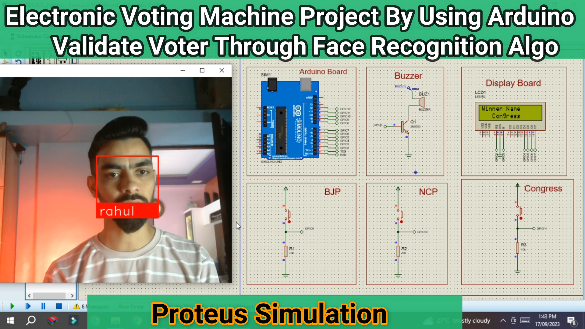 Electronic Voting Machine Project By Using Arduino | Proteus Simulation