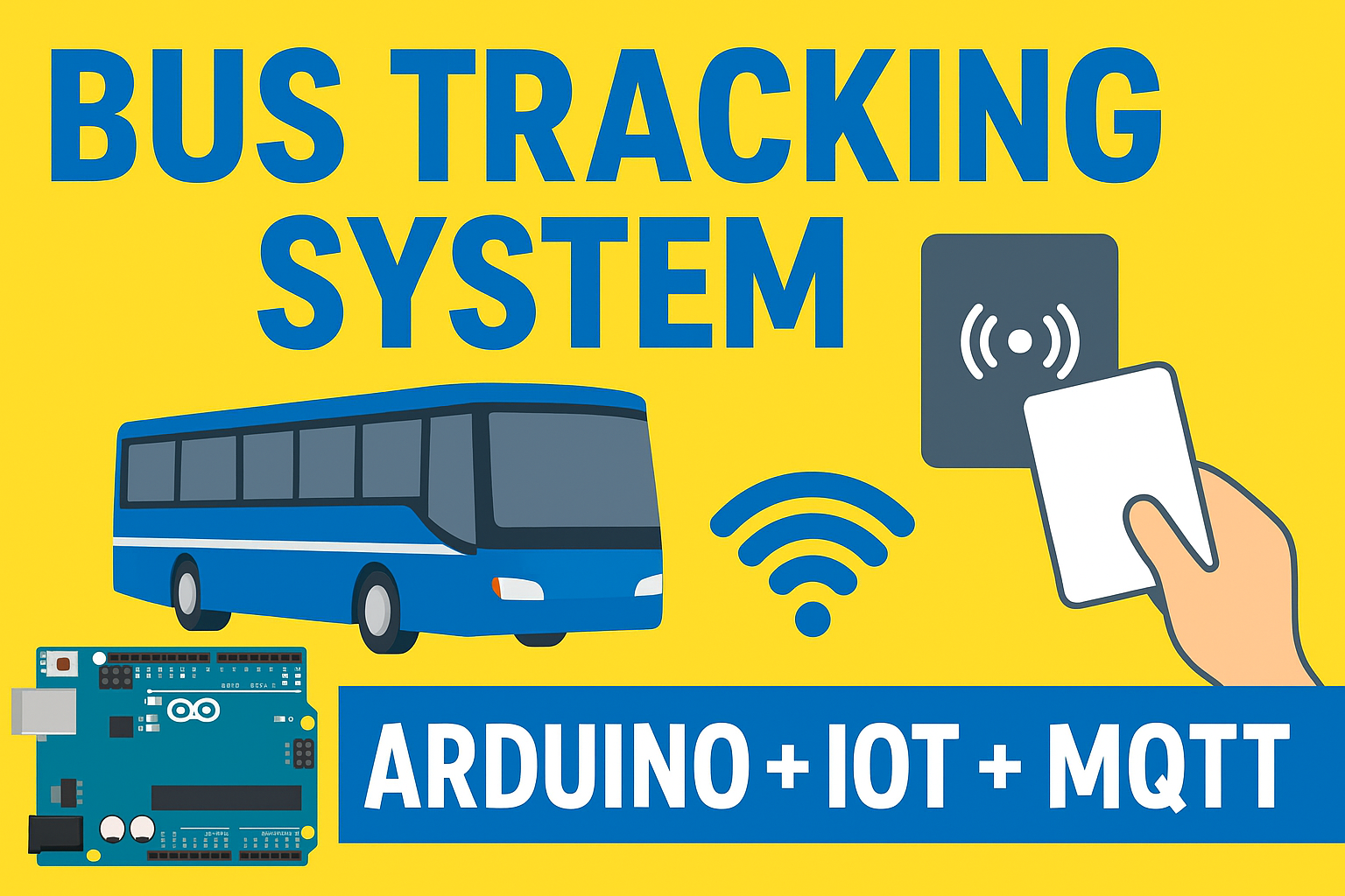 Bus Tracking System with Arduino & ESP8266 | RFID + MQTT + IoT Project Tutorial