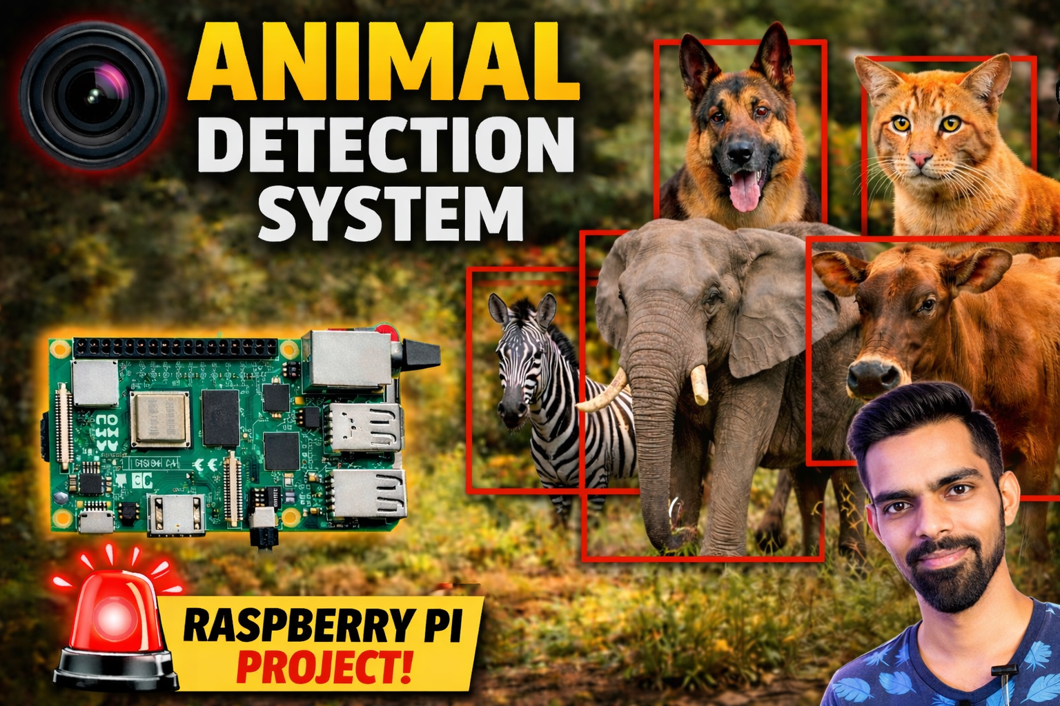 Real Time Animal Detection using AI & Raspberry Pi