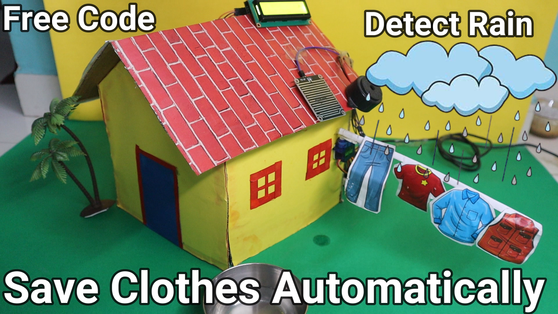 Automatic Rain Detection System Using Arduino | Smart Clothes Protection